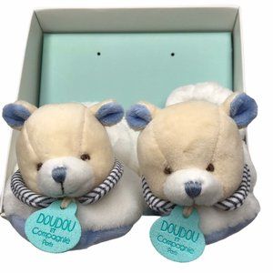 Doudou Paris French Chausson Booties Plush Bears